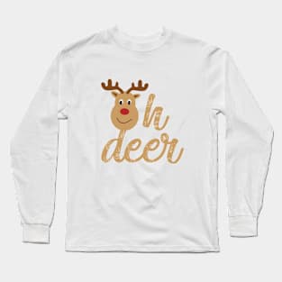 Oh Deer Cute Reindeer Long Sleeve T-Shirt